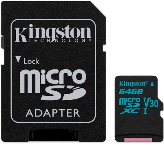 купить Карта памяти MicroSD 64GB Class 10 U3 Kingston SDCG2/64GB в Алматы