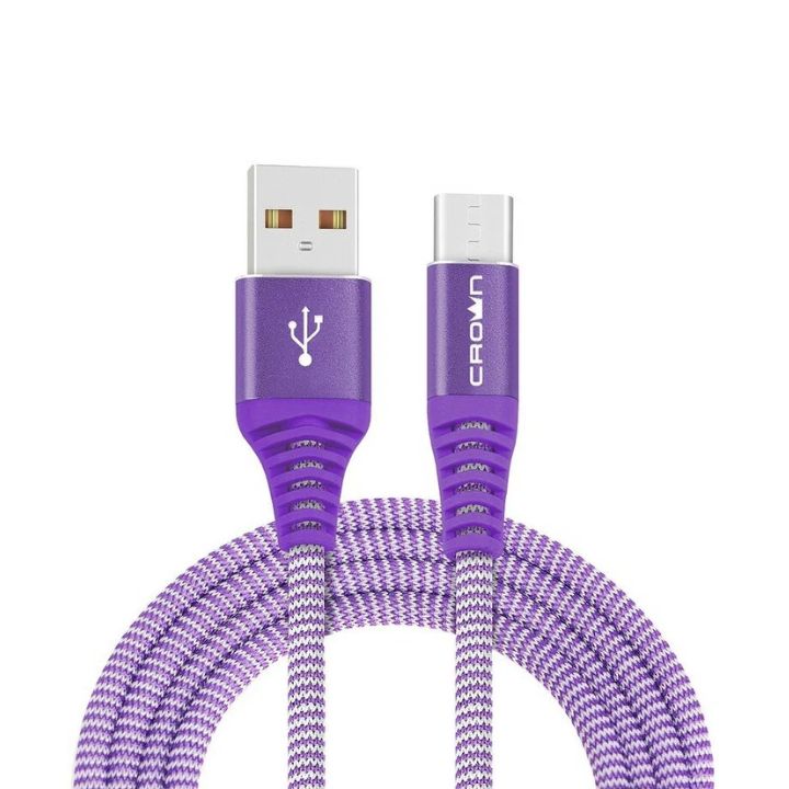 купить Кабель Crown USB - USB Type-C CMCU-3102C violet в Алматы