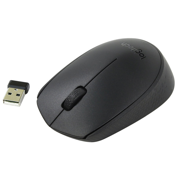 купить Мышь беспроводная Logitech B170 Black (черная, оптическая, 1000dpi, 2.4 GHz/USB-ресивер) в Алматы