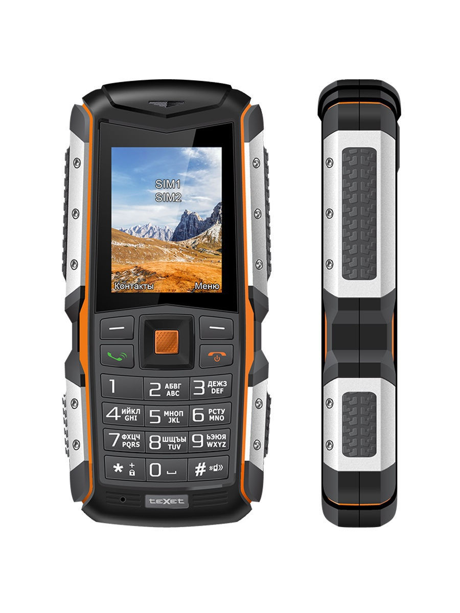 купить Мобильный телефон Texet TM-513R черный-оранжевый в Алматы