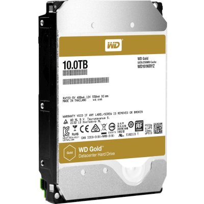купить Жёсткий диск HDD 10Tb Western Digital 7200RP 6GB/S 256MB GOLD WD101KRYZ  в Алматы