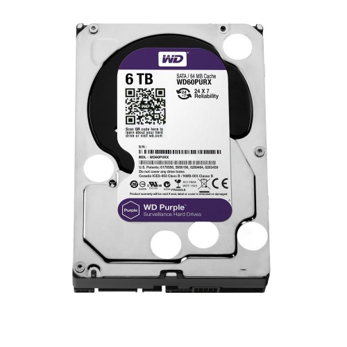 купить Жесткий диск HDD 6Tb Western Digital Purple, SATA-III, 3,5 IntelliPower 64MB (WD60EJRX) в Алматы