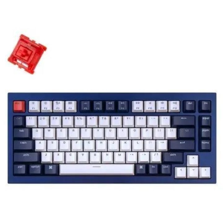 купить Клавиатура Keychron Q1-O1 Blue Knob Red Switch RGB Hot-Swap Gateron G pro Mechanical в Алматы