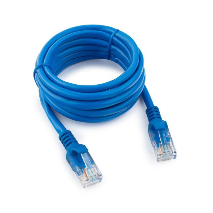 купить Патч-корд UTP Cablexpert PP12-7.5M/B кат.5e, 7.5м, литой, многожильный (синий) в Алматы