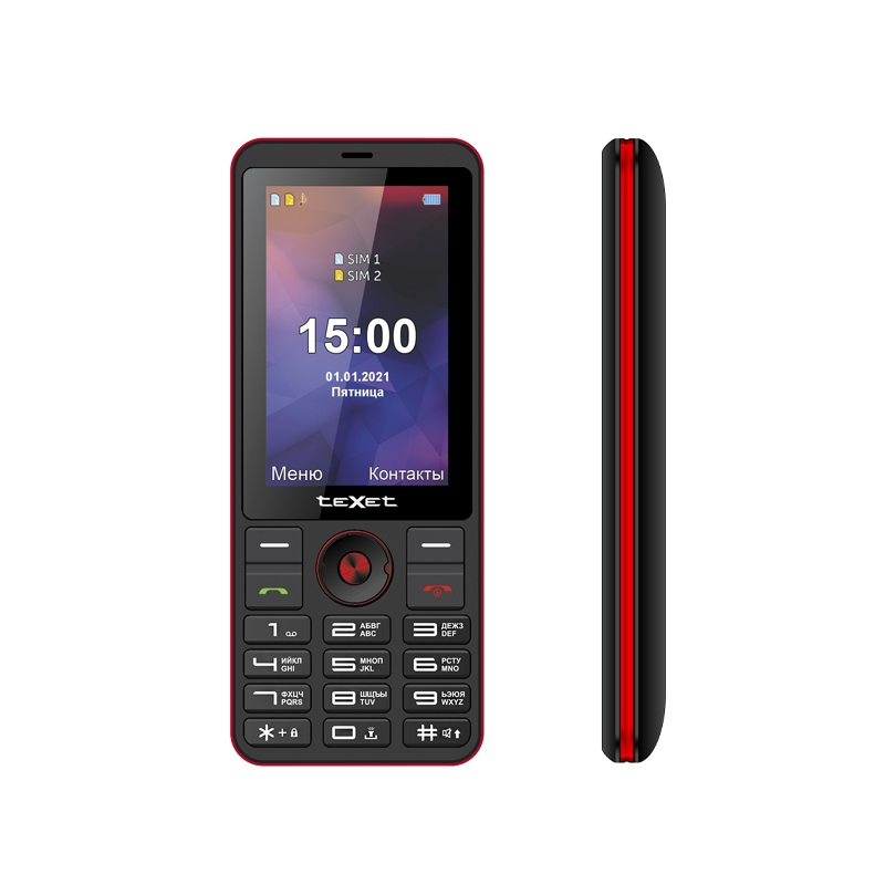 купить Мобильный телефон Texet TM-321 черно-красный в Алматы