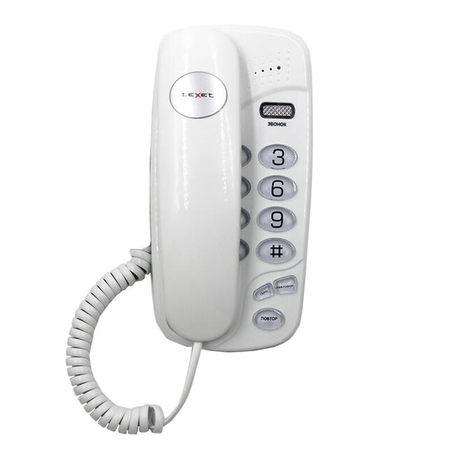 купить Телефон проводной Texet TX-238 белый в Алматы