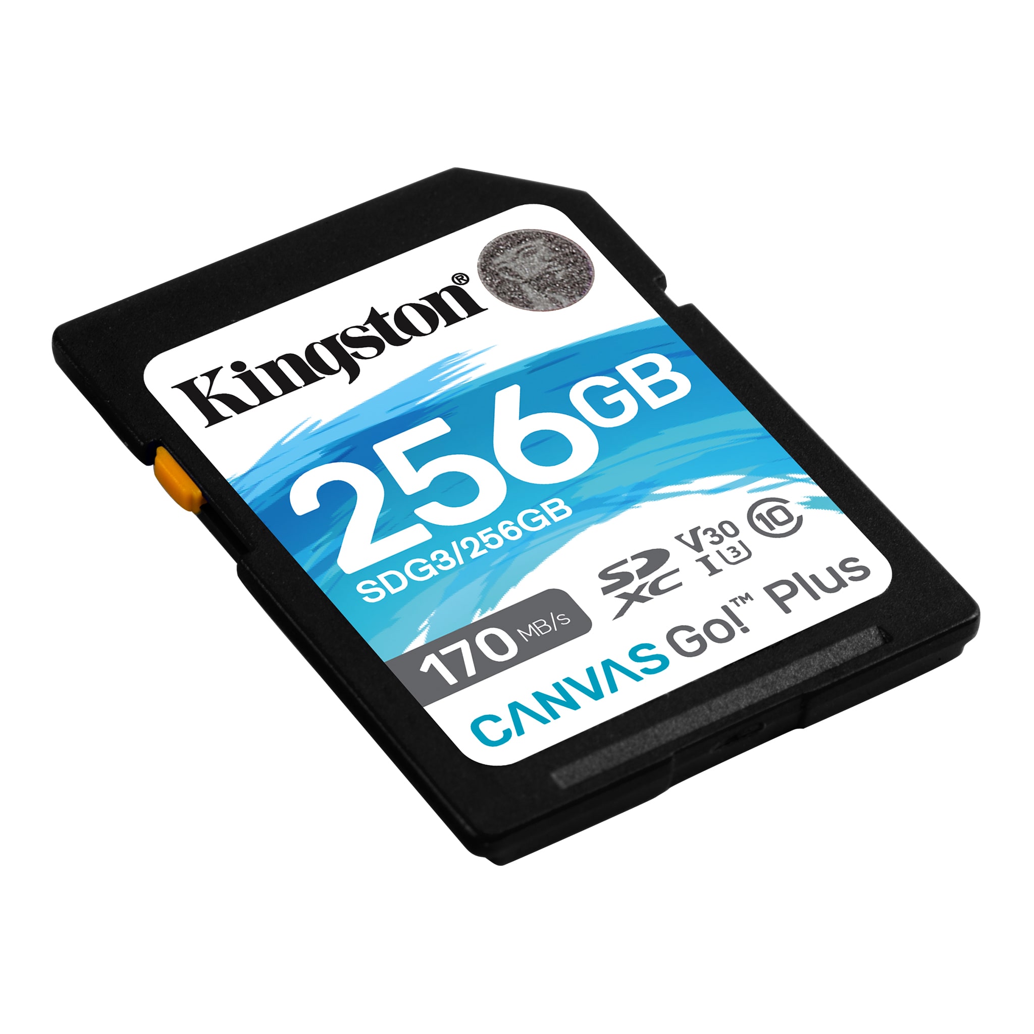 купить Карта памяти SD, Kingston Canvas Go! Plus, 256GB, SDG3/256GB, Class 10, UHS-I, R170/W90 в Алматы