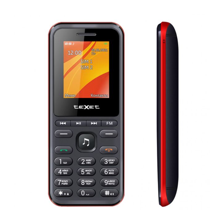 купить Мобильный телефон Texet TM-316 черно-красный в Алматы