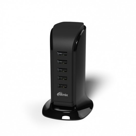 купить Зарядное устройство сетевое Ritmix RM-5055AC черный 5 USB в Алматы
