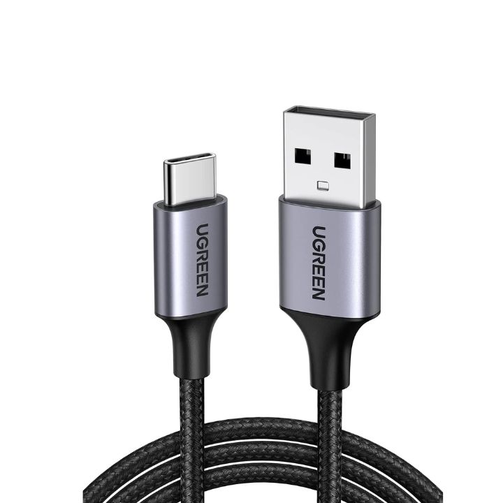 купить Кабель UGREEN US288 USB-A 2.0 to USB-C Cable Nickel Plating Aluminum Braid 1m (Black) в Алматы