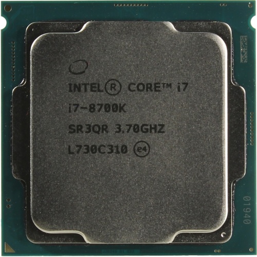 купить Процессор Intel Core i7-8700K Coffee Lake (3700MHz, LGA1151 v2, L3 12288Kb), oem в Алматы