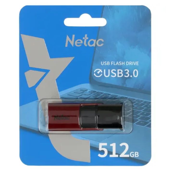 купить Флэш-накопитель Netac U182 Red USB3.0 Flash Drive 512GB, up to 130MB/s, retractable в Алматы
