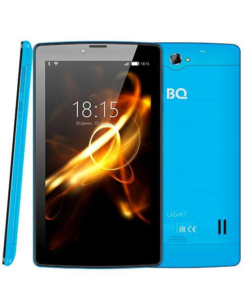 купить Планшет BQ-7083G Light Blue 3G (7*, 1024*600, TN, 4*1.0Ghz,  1+8Гб, GPS, 7.0) /  в Алматы