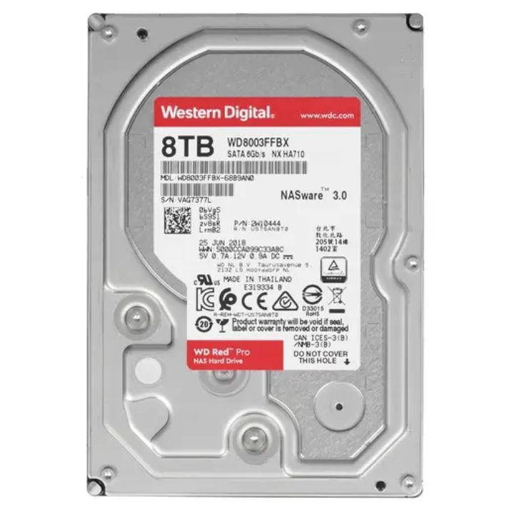купить Жесткий диск для NAS систем HDD 8Tb Western Digital Red PRO WD8003FFBX в Алматы