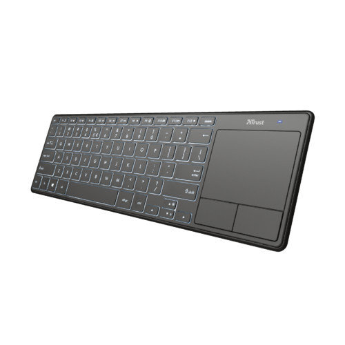 купить Клавиатура беспроводная Trust Theza Wireless Touchpad Keyboard RU 22689 в Алматы