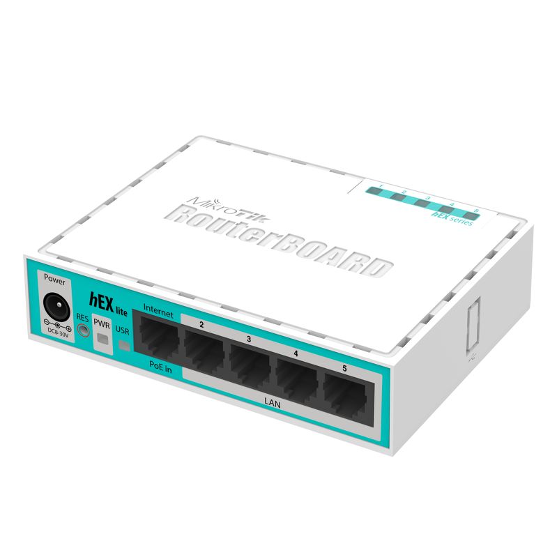 купить Сетевой Маршрутизатор MikroTik RB750r2 hEX Lite Router, 5x10/100, Passive PoE (in) в Алматы