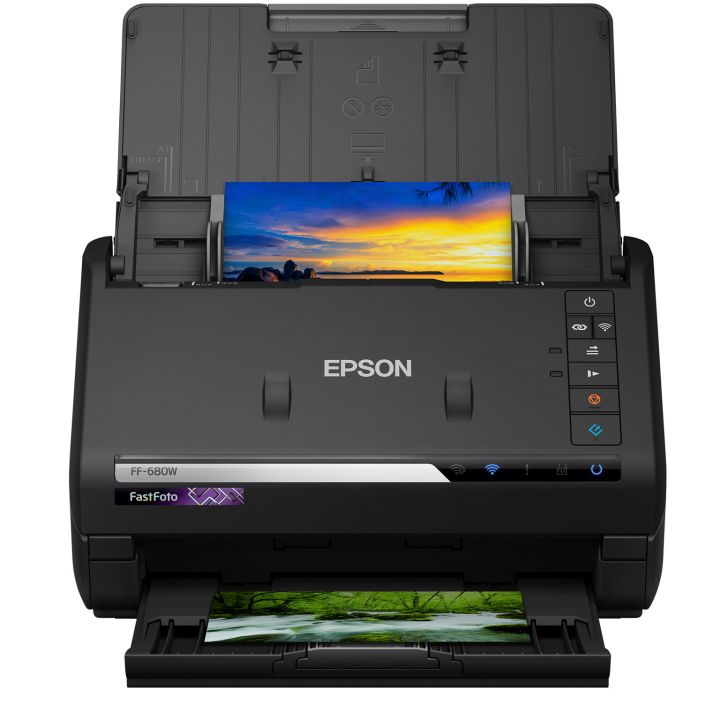 купить Сканер Epson FastFoto FF-680W (EMEA), B11B237401, A4, 600x600, 48/24-bit, 80 фото 10х15/мин, USB2.0, Wi-Fi в Алматы