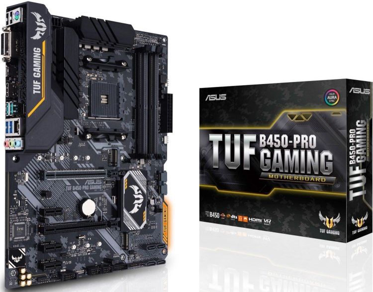 купить Материнская плата ASUS TUF B450-PRO GAMING AMD AM4, 4 x DDR4 2666/2400/2133 MHz, 6xSATA 6Gb/s port(s) Support Raid 0, 1, 10, 2 x M.2 Socket 3, 1xDVI-D, 1xHDMI 1xLAN (RJ45) port(s) 1x5Gb/s port(s) USB Type-CTM 2xUSB3.1 Gen 2 (teal blue) Type-A, 2xUSB3 в Алматы