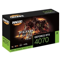 купить Видеокарта Inno3D GeForce RTX4070 Twin X2, 12G GDDR6X 192-bit HDMI 3xDP N40702-126X-185252N в Алматы фото 3