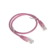купить Патч-корд UTP Cablexpert PP12-0.5M/RO кат.5e, 0.5м, литой, многожильный (розовый) в Алматы фото 2