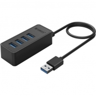 купить USB Хаб ORICO W5P-U3-030-BK-BP <USB3.0x4, MicroUSB, Black, 30cm, 77.4*31.5*22mm > в Алматы фото 1