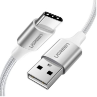 купить Кабель UGREEN US264 USB 2.0 C M/M ABS Cover 1.5m (White) в Алматы фото 1