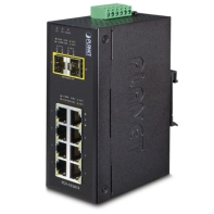 Купить Planet IGS-1020TF - коммутатор не управляемый в промышленном исполнении IP30. 8-портов 10/100/1000T + 2-порта 100/1000X SFP Ethernet Switch (-40~75 degrees C) Алматы