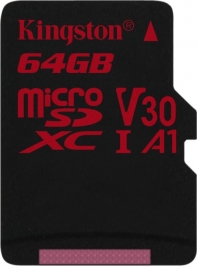 купить Карта памяти MicroSD 64GB Class 10 U3 A1 Kingston SDCR/64GBSP в Алматы фото 1