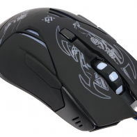 Купить Мышь проводная игровая оптическая Defender Bionic GM-250L (черный),USB, 6 кн. + колесо, 800-3200, + КОВРИК!                                                                                                                                                Алматы