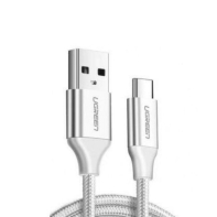 купить Кабель UGREEN US288 USB-A 2.0 to USB-C Cable Nickel Plating Aluminum Braid 0.5m (White) в Алматы фото 1