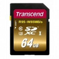 купить Карта памяти SD 64GB Class 10 U3 Transcend TS64GSDU3X в Алматы фото 1