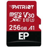 купить Карта памяти MicroSD Patriot EP microSDXC, 256GB, PEF256GEP31MCX, Class 10, V30, A1, +adapter в Алматы фото 1