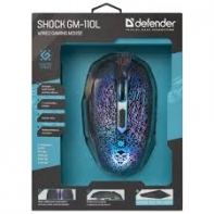 купить Мышь проводная игровая оптическая Defender Shock GM-110L 52110 (черный) в Алматы фото 2