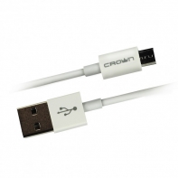 Купить Кабель Crown USB - microUSB CMCU-005M white Алматы