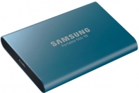 купить Внешний SDD Samsung T5 250Mb MU-PA250B/WW USB 3.1 Gen 2 Type-C Аппаратное AES 256-битное шифрование Цвет: Синий в Алматы фото 2