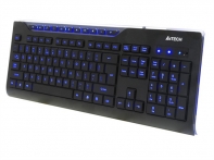 купить Клавиатура A4tech KD-800L USB, BLUE LED-подсветка клавиш, 10 мультимедийных клавиш в Алматы фото 1
