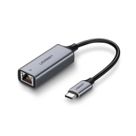 купить Адаптер UGREEN CM199 USB Type C to 10/100/1000M Ethernet Adapter (Space Gray), 50737 в Алматы фото 1
