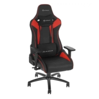 Купить Игровое кресло Sharkoon Elbrus 3 Black/Red <Cинтетическая кожа, Газлифт 4, подлокотник 3D> Алматы