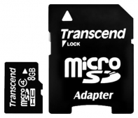 купить Карта памяти MicroSD 8GB Class 4 Transcend TS8GUSDHC4 в Алматы фото 1