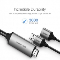 купить Кабель UGREEN CM151 USB to HDMI Digital AV Adapter 1.5m (Gray). 50291 в Алматы фото 2