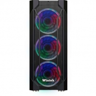 купить Корпус Wintek Rainbow K106 TG, ATX/Micro ATX, USB 1*3.0/2*2.0, 0,45 mm, 3*12cm SR Rainbow fan в Алматы фото 1
