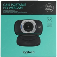 купить Веб-камера Logitech C615 960-001056 (Full HD 1080p/30fps, автофокус, угол обзора 78°, кабель 0.9м, поворотная конструкция на 360°) в Алматы фото 3
