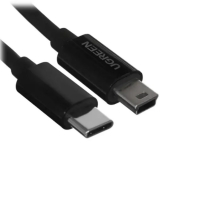 Купить Кабель UGREEN US242 USB-C Male to Mini USB Male Nickle Plated ABS Case 2m (Black) 70873 Алматы
