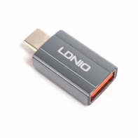 Купить Переходник LDNIO LC140 USB A на USB Type-C Адаптор Серый Алматы