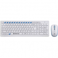 купить Комплект беспроводной клавиатура+мышь Defender Skyline 895 RU,белый,мультимедийный в Алматы фото 2