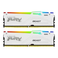 Купить Комплект модулей памяти Kingston FURY Beast White RGB XMP KF552C40BWAK2-32 DDR5 32GB (Kit 2x16GB)  Алматы