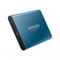 купить Внешний SDD Samsung T5 250Mb MU-PA250B/WW USB 3.1 Gen 2 Type-C Аппаратное AES 256-битное шифрование Цвет: Синий в Алматы фото 1