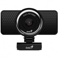 купить GENIUS ECam 8000, black, Full-HD 1080p webcam, swiveling, tripod-ready design, USB, built-in microphone, rotation 360 degree, tilt 90 degree в Алматы фото 1