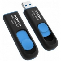 Купить ADATA DashDrive UV128, 64GB, UFD 3.1, Blue (AUV128-64G-RBE) /  Алматы