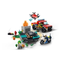 Купить Конструктор LEGO City Пожарная бригада и полицейская погоня Алматы